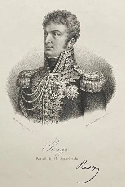 GÉNÉRAL JEAN RAPP 1771 1821 Aide de camp Napoléon Bonaparte signature c