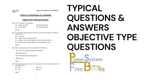 TYPICAL QUESTIONS ANSWERS OBJECTIVE TYPE QUESTIONS