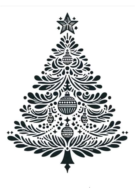Vintage Christmas Tree With Merry Greeting