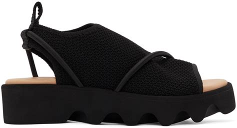 Issey Miyake Black United Nude Edition Bind Sandals Issey Miyake Men