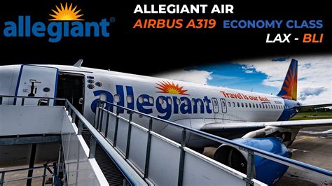 Allegiant Air Airbus A Economy Class Lax Terminal Review Youtube