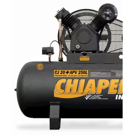 Compressor de Ar Alta Pressão 20 pcm 250 Litros Chiaperini CJ 20 APV