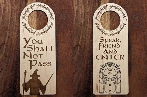 Lotr Door Hanger Dont Disturb Wood Hanger Middle Earth Inspired Door