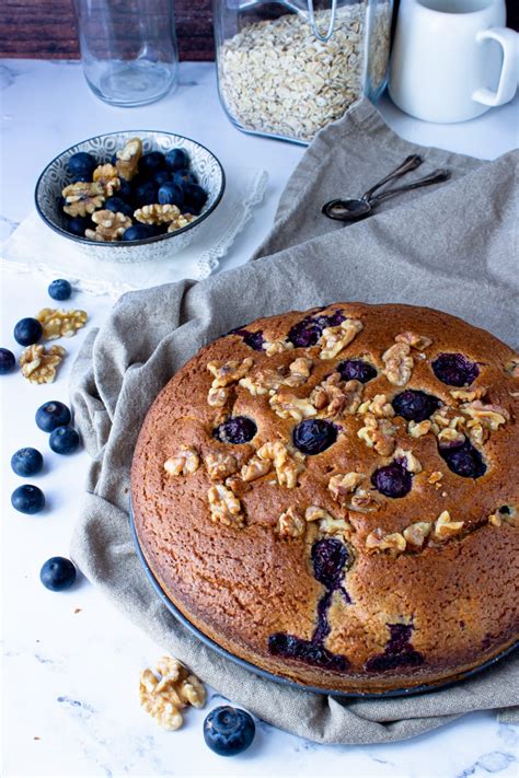 Torta Integrale Con Banana Mirtilli E Noci Graziaintavola