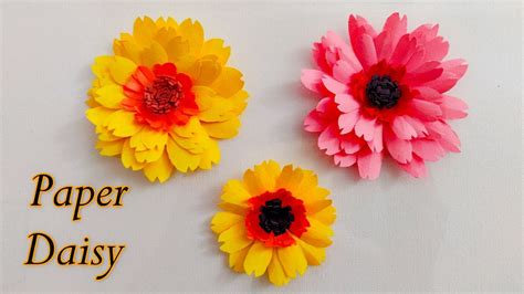 How To Make Gerbera Daisy Paper Flower Easy Diy Tutorial Youtube