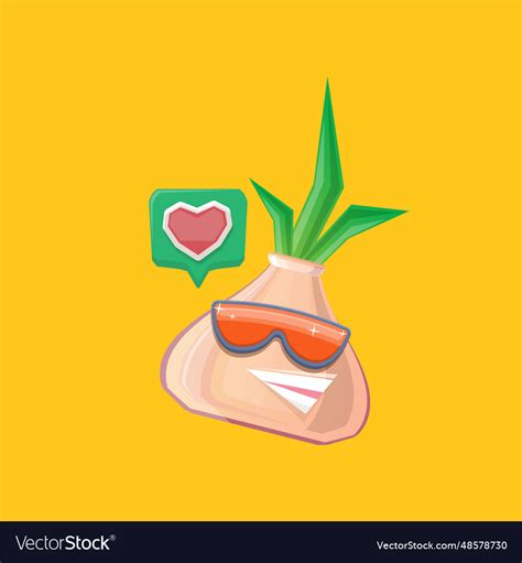 Funny cartoon onion character Royalty Free Vector Image