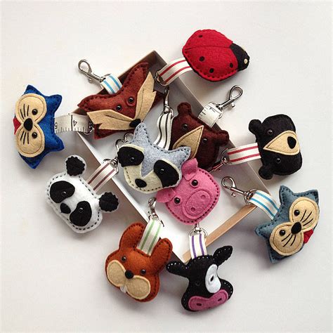 Handmade Animal Felt Key Rings By Thebigforest Felt Animals Felt