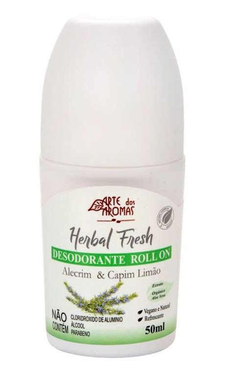 Arte dos Aromas Desodorante Roll on Herbal Fresh Alecrim e Capim Limão