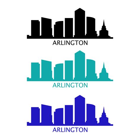 Arlington skyline on white background 3688108 Vector Art at Vecteezy