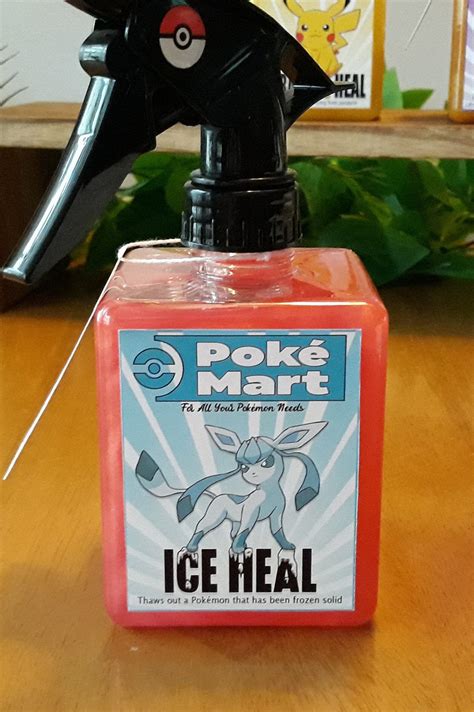 Pokemon Ice Heal Status Heal Potion Replica Feat Glaceon Etsy