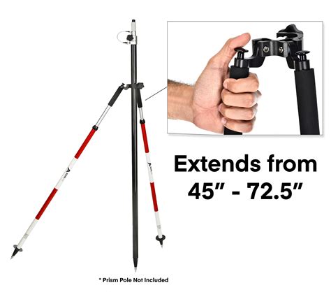 Prism Pole Bipod Red And White Alpine