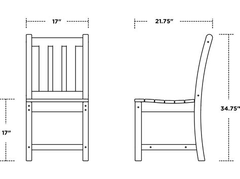 Polywood® Traditional Garden Recycled Plastic Outdoor Dining Chair Pwtgd100