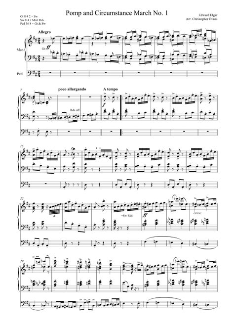 Pomp And Circumstance March No Sheet Music Elgar Instrumental Solo