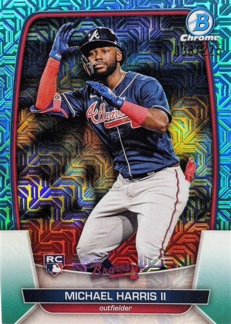 Michael Harris Ii Bowman Mega Box Chrome Aqua Mojo Refractor