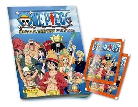 Kit álbum One Piece Panini azul tapa blanda 20 packs de figuritas