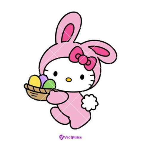 Hello Kitty Easter Bunny Svg Vectplace