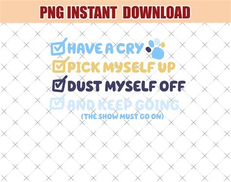 Bluey Checklist Png File Bluey Png Bluey And Bingo Bluey Etsy