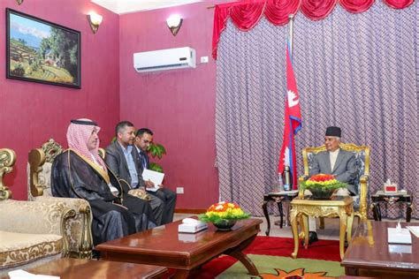 Saudi Envoy Pays Courtesy Call To President Paudel Epardafas