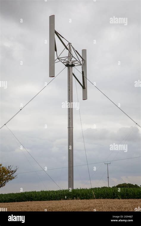 Vertical Axis Wind Turbine Also Called Darrieus Wind Turbine Near