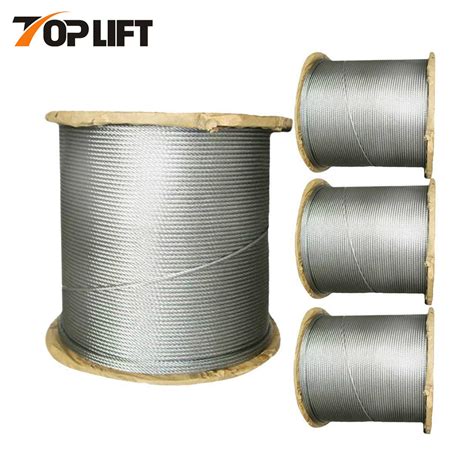 6 12 7fc Braided Ungalvanized Steel Cable Galvanized Steel Wire Rope China Steel Wire Rope And