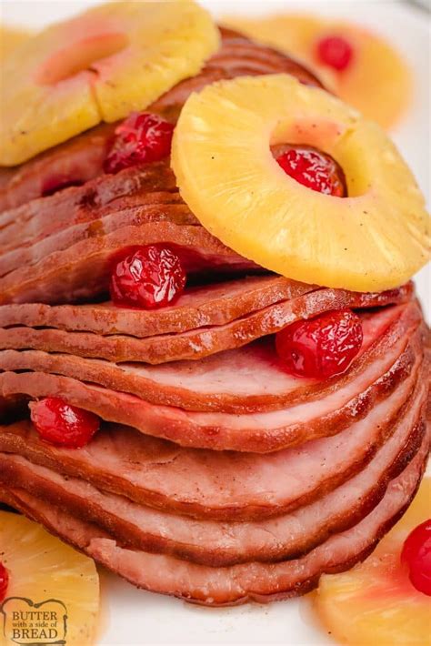 Slow Cooker Holiday Ham Butter With A Side Of Bread