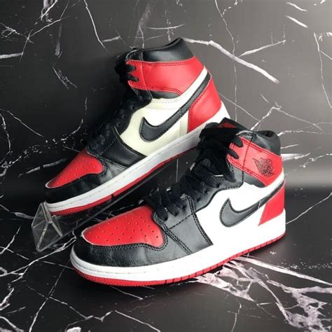 Sepatu Nike Air Jordan 1 Retro High Og Black Toe 2016 Size 42 Fesyen Pria Sepatu Sneakers Di