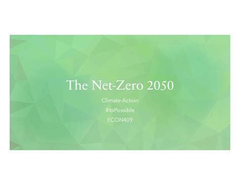 Net Zero 2050 Course Slides The Net Zero 2050 Climate Action