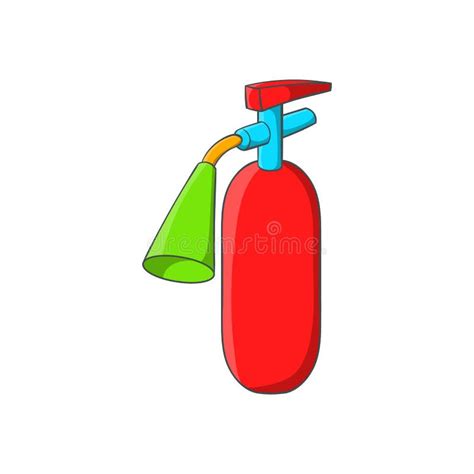 Fire Extinguisher Icon Cartoon Style Stock Vector Illustration Of