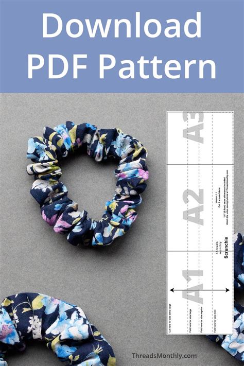 Easy Diy Printable Scrunchie Pattern