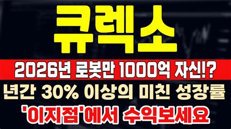 주식 큐렉소 큐렉소 주가전망 목표가를 향한 승부욕이 높아집니다 Youtube