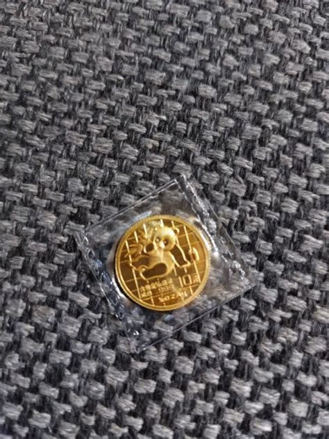 MÜNZE 10 YUAN China Panda 1989 1 10 Oz Unze Gold Originalfolie