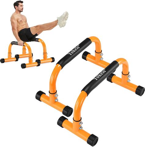 YOKELE Push Up Bar 9 5 High Parallettes Bars No Wobbling Dip Bar For