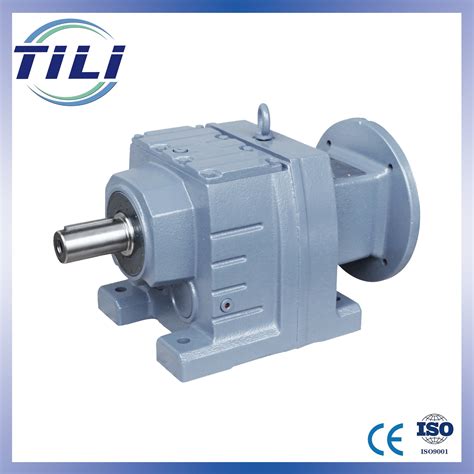 Factory Price R Series Foot Mounted Coaxial Helical Gearbox With Flange