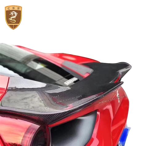 Real Carbon Fiber Rear Spoiler Trunk Lid Tail Wings For Ferrari Gtb