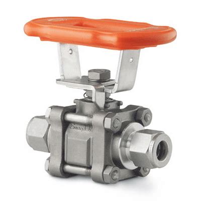 SS 62TS4 JK Swagelok 3 Piece 60 Series Ball Valve Reinforced PTFE