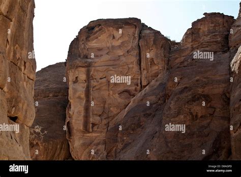 Ancient Rock Formation In Petra Jordan Stock Photo Alamy