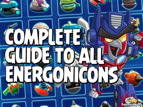 Angry Birds Transformers Complete Guide To All Energonicons Angrybirdsnest