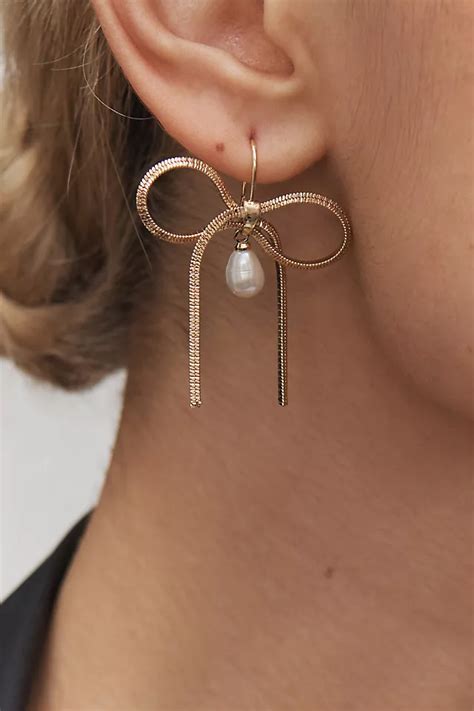 Pearl Bow Earrings Anthropologie Uk