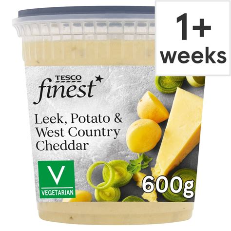 Tesco Finest Leek Potato And West Country Cheddar Soup 600g Tesco Groceries