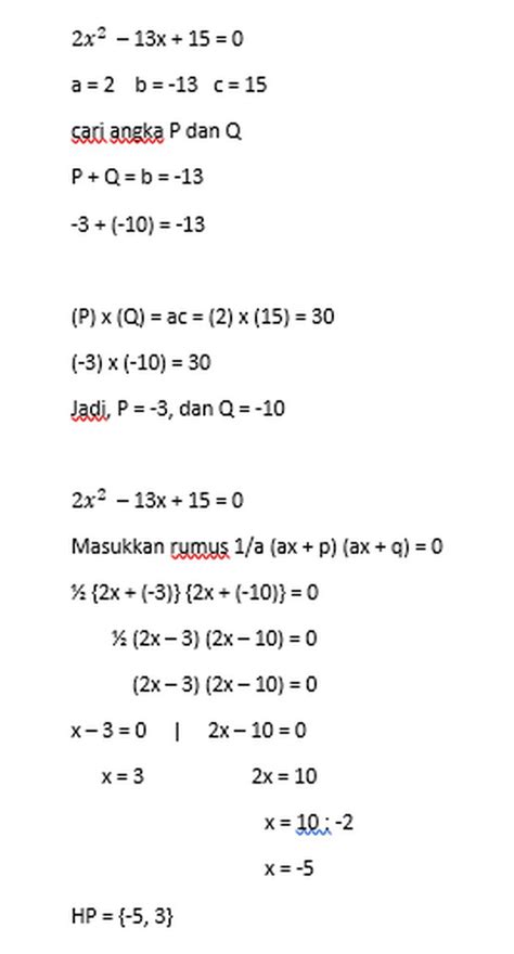 Soal Tentang Persamaan Kuadrat Ilmu