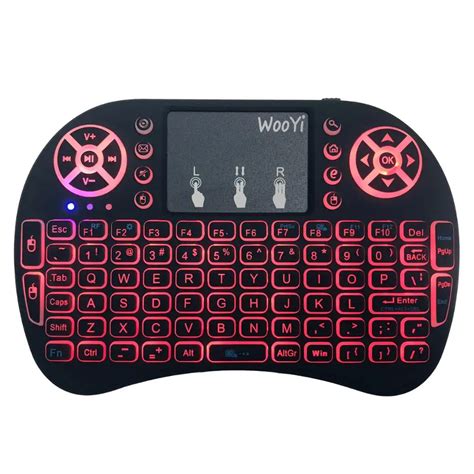 7 Color Backlit I8 Mini Wireless Keyboard 2 4ghz English Russian 3