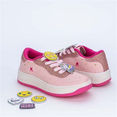 Tênis Infantil Patches e Realidade Aumentada Rosa Nude Compre Agora Dafiti Brasil