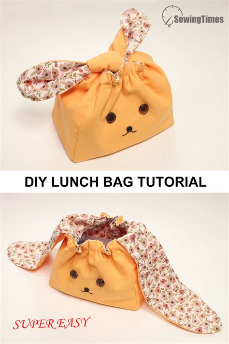 Easy Lunch Bag Tutorial Lunch Bags Pattern Lunch Tote Bag Diy Lunch Bag