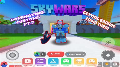 DOMINATING Custom Matches Roblox Skywars By Voxels YouTube