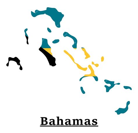 Premium Vector | Bahamas National Flag Map Design, Illustration Of ...