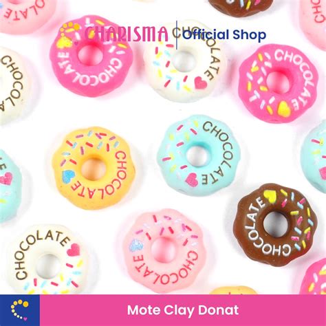 Jual Clay Resin Tempel Donut Charisma Mote Resin Clay Bentuk Donut