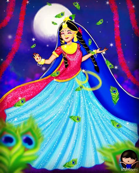 Radha Illustration Cute Krishna Radha Krishna Love Radha Krishna