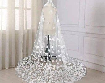 Ls D Flower Veil Wedding Veil White Veil One Tier Flower Veil