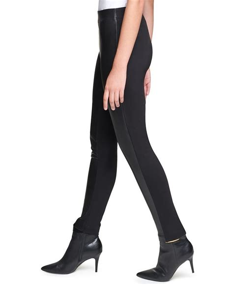 Calvin Klein Faux Leather Leggings Macys