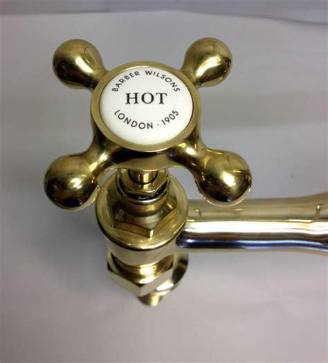 Kitchen Bridge Mixer Taps In Polished Brass Sold Tap Refurbishment